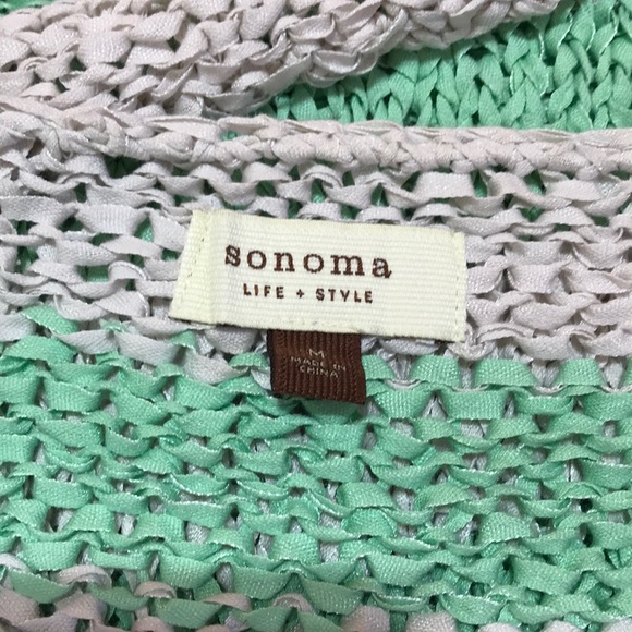 Mint Striped Extremely Chunky Knit Long Sleeve Top - Picture 8 of 8